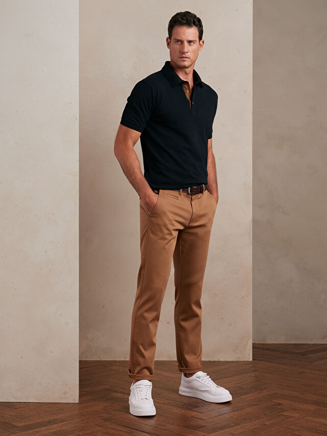 BRĄZOWE SPODNIE WES