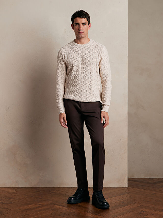 BRĄZOWE SPODNIE BRECHIN