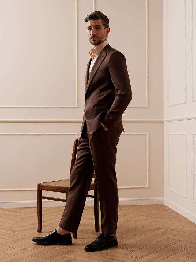 BRĄZOWE SPODNIE DO GARNITURU - MIKSUJ I ŁĄCZ