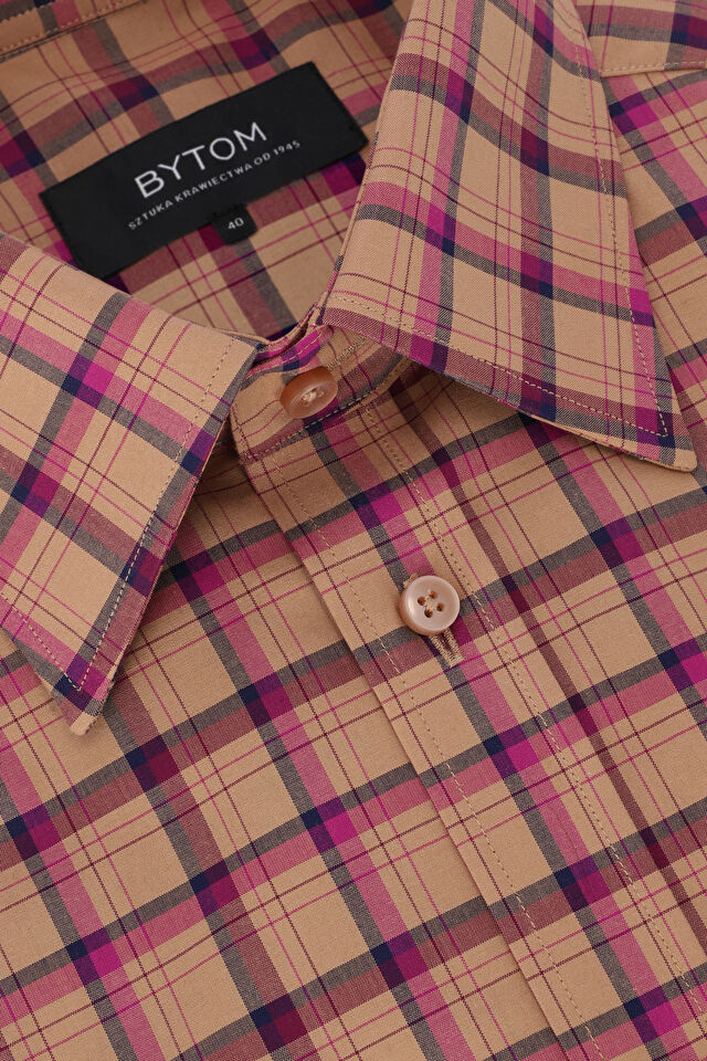 BRĄZOWA KOSZULA DŁUGI RĘKAW