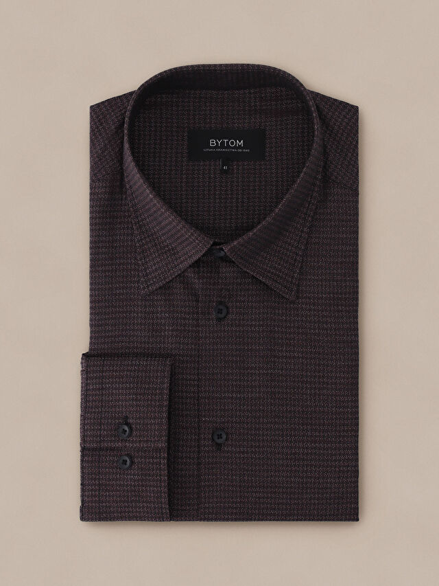 BRĄZOWA KOSZULA DŁUGI RĘKAW