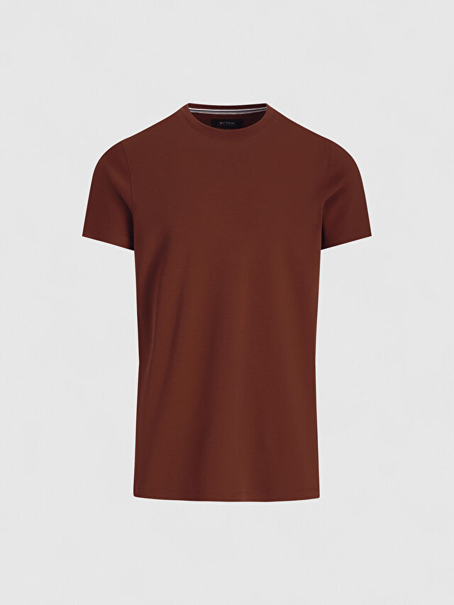 BRĄZOWY T-SHIRT TOMSONN