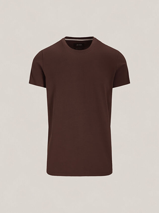 BRĄZOWY T-SHIRT LUCTON