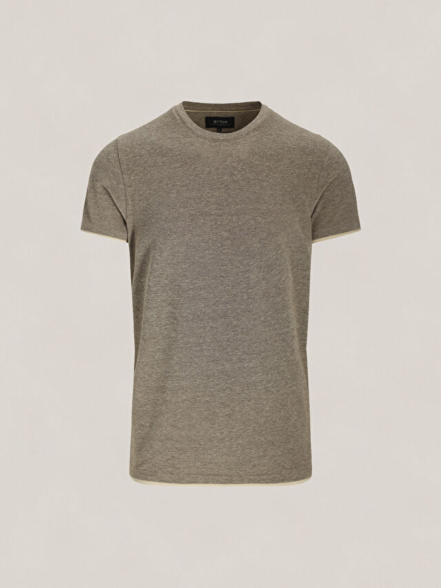 BRĄZOWY T-SHIRT MOCKTREE