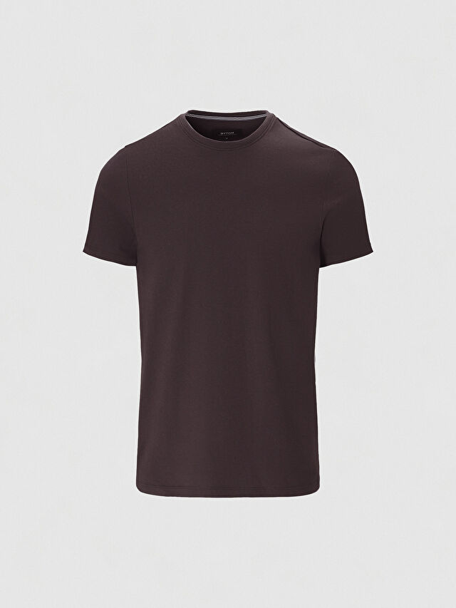 BRĄZOWY T-SHIRT LYDDEN