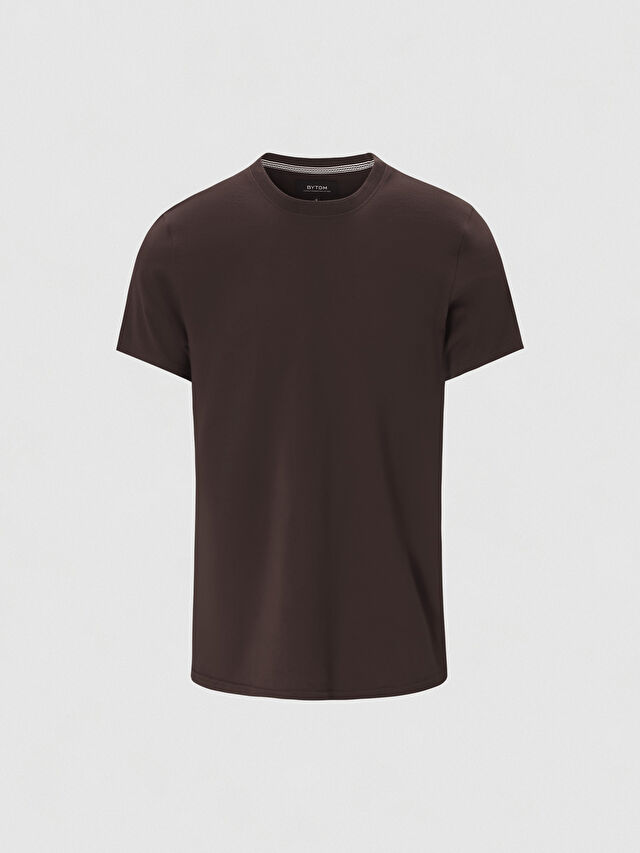 BRĄZOWY T-SHIRT BELSAY