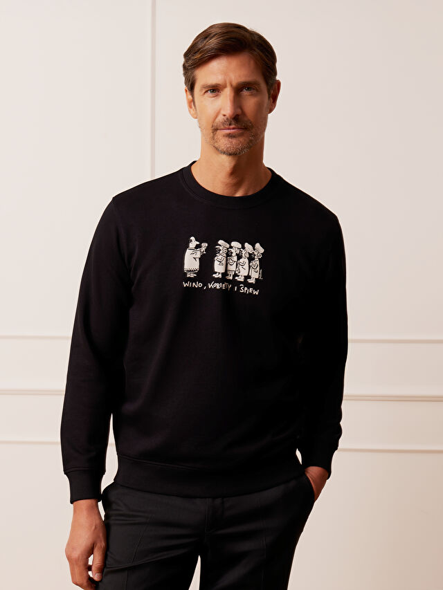 CZARNA BLUZA MLECZKO