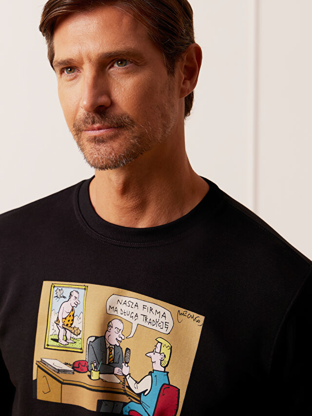 CZARNA BLUZA MLECZKO