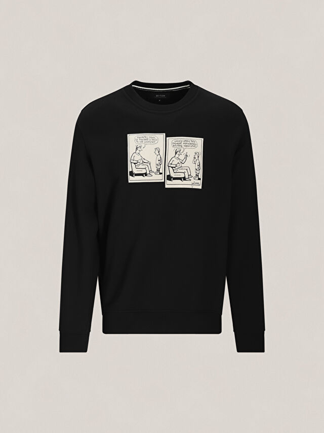 CZARNA BLUZA MLECZKO