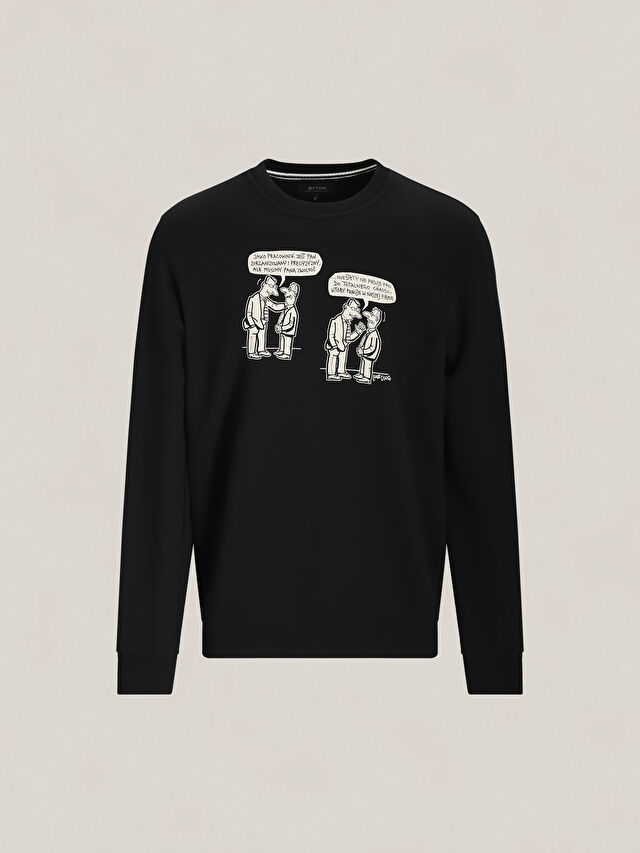 CZARNA BLUZA MLECZKO