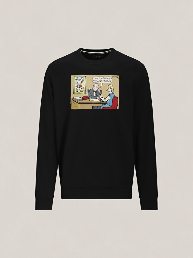 CZARNA BLUZA MLECZKO