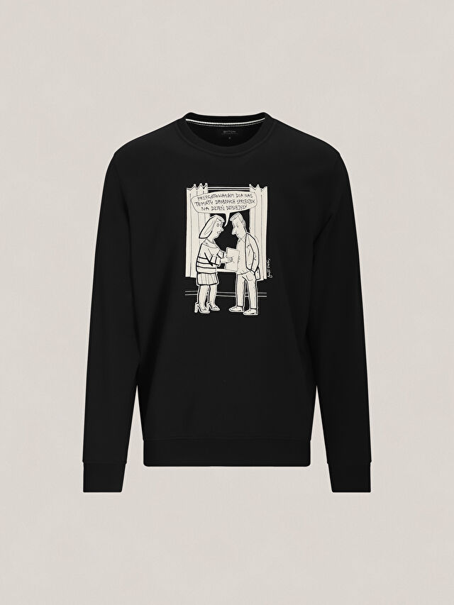 CZARNA BLUZA MLECZKO