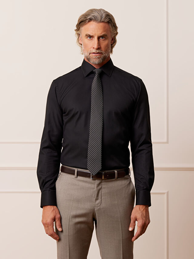 CZARNA KOSZULA ROMA DŁUGI RĘKAW