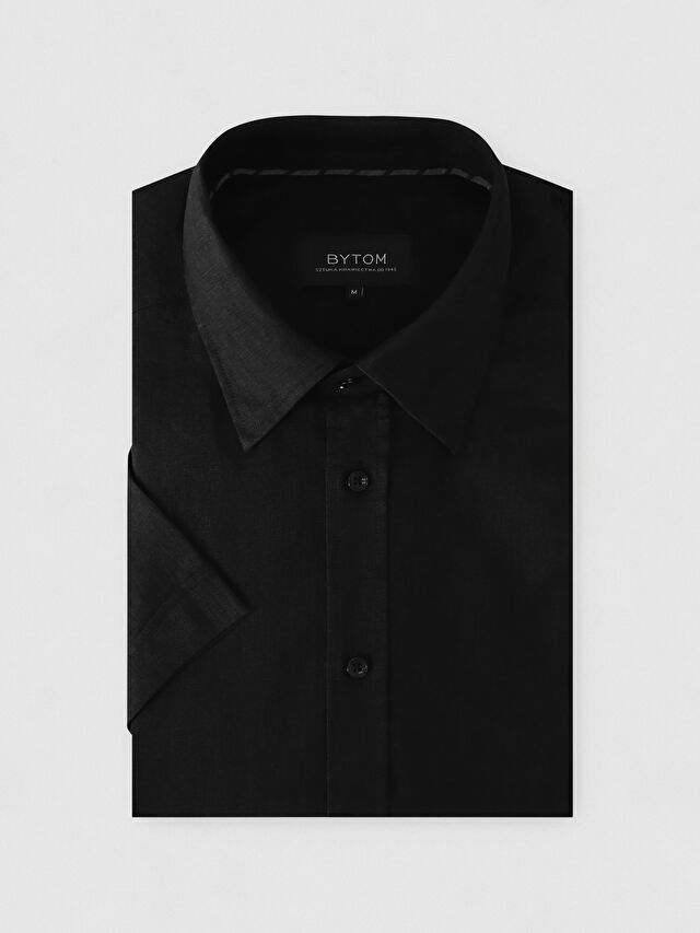 CZARNA KOSZULA CAPRI KRÓTKI RĘKAW