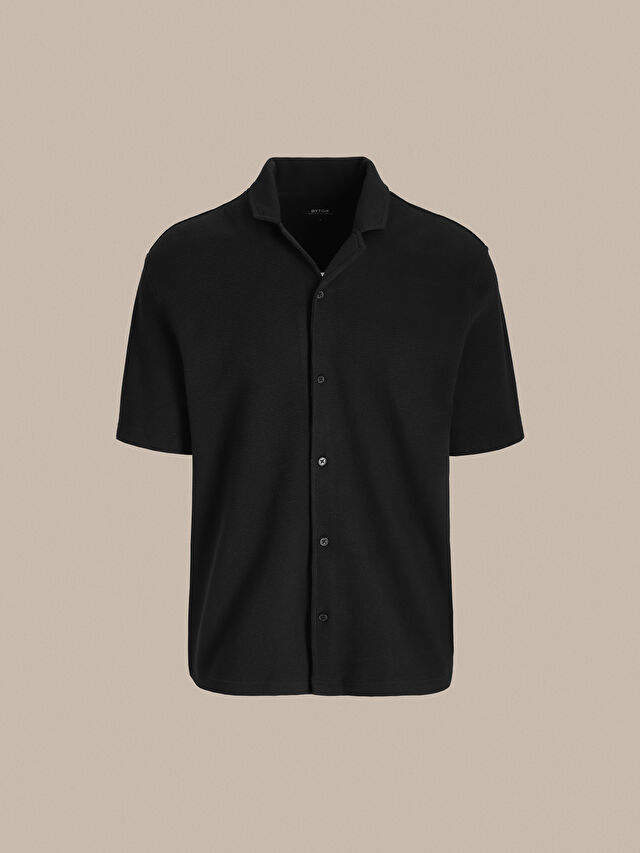 CZARNA KOSZULA KRÓTKI RĘKAW