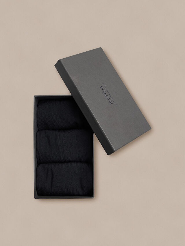 TRÓJPAK CZARNYCH SKARPET