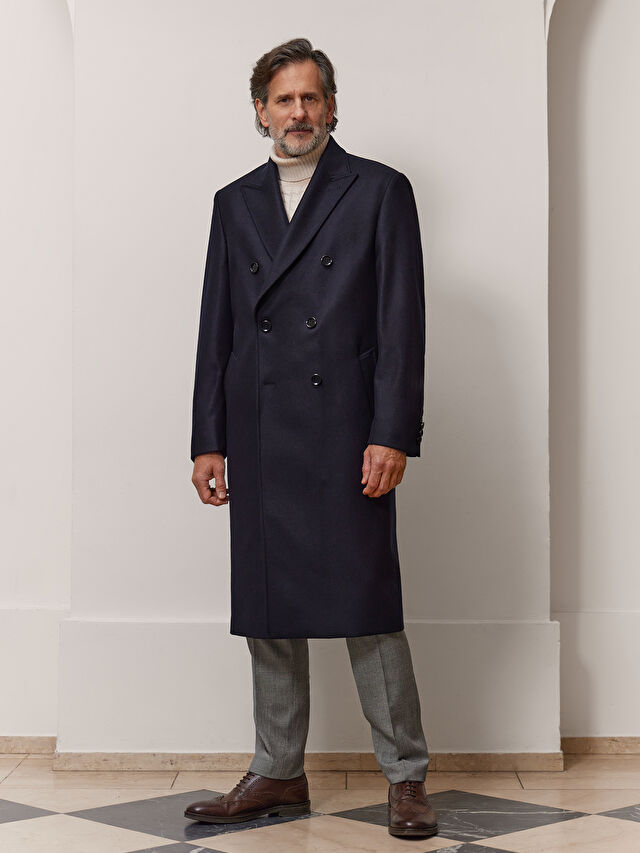 CZARNY DWURZĘDOWY PŁASZCZ