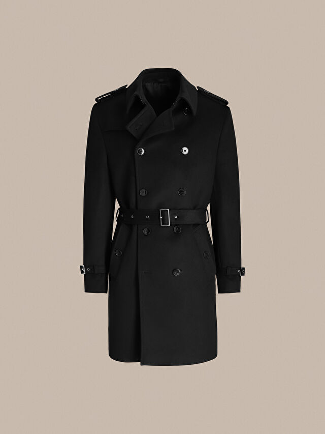 PŁASZCZ Z WŁOSKIEJ WEŁNY Z DODATKIEM KASZMIRU