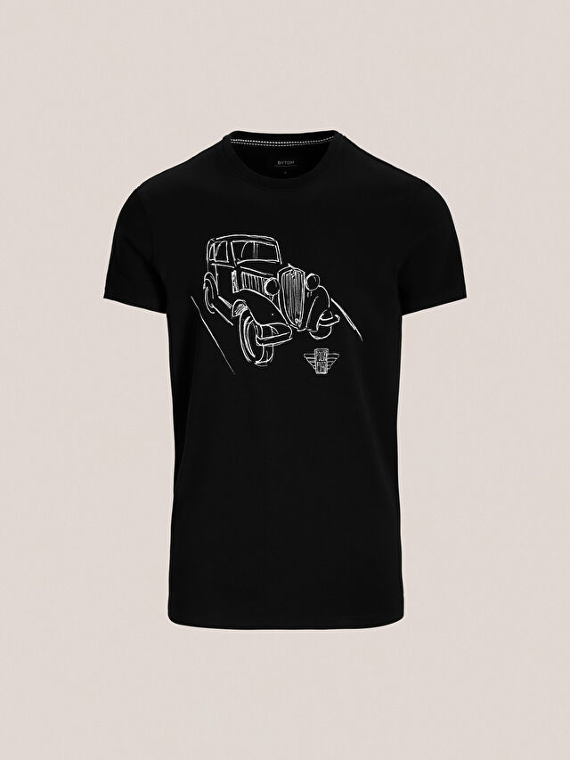 CZARNY T-SHIRT FIAT 508