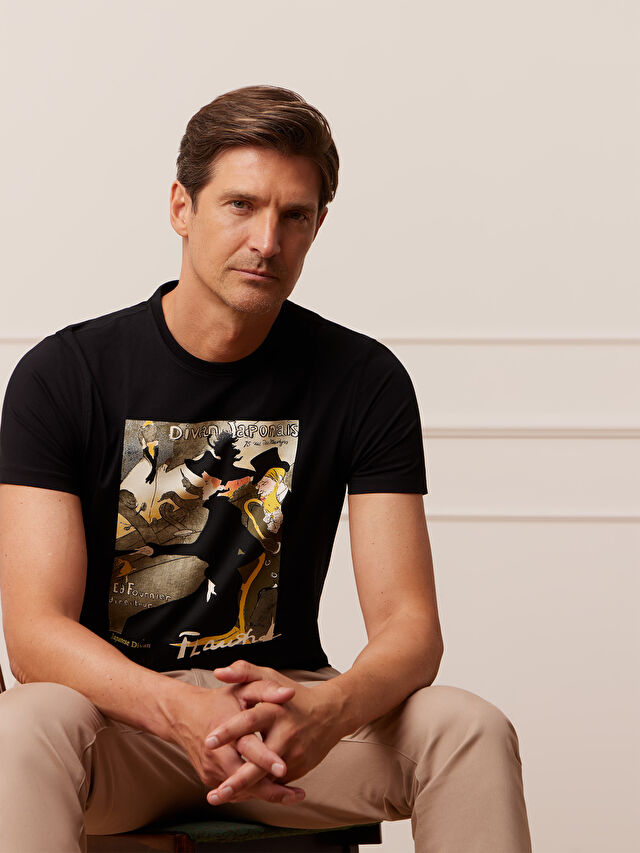 CZARNY T-SHIRT LAUTREC