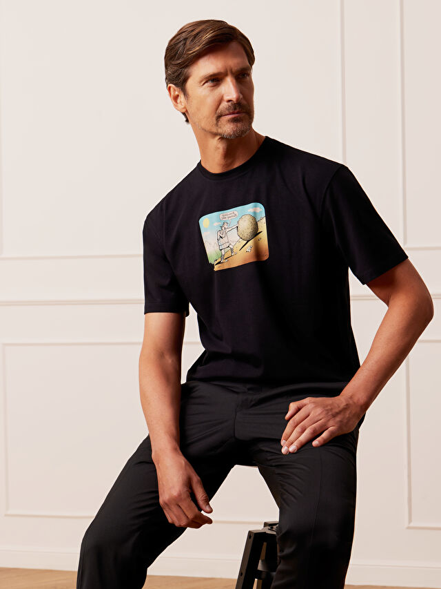 CZARNY T-SHIRT MLECZKO