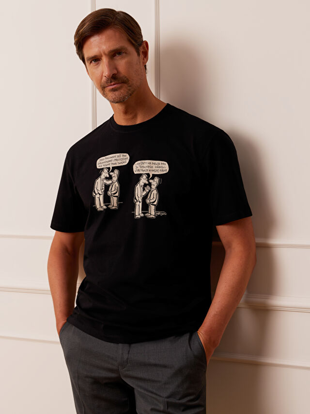 CZARNY T-SHIRT MLECZKO