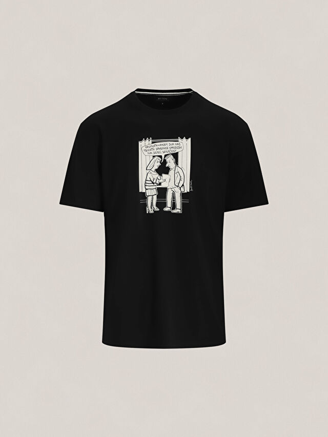 CZARNY T-SHIRT MLECZKO