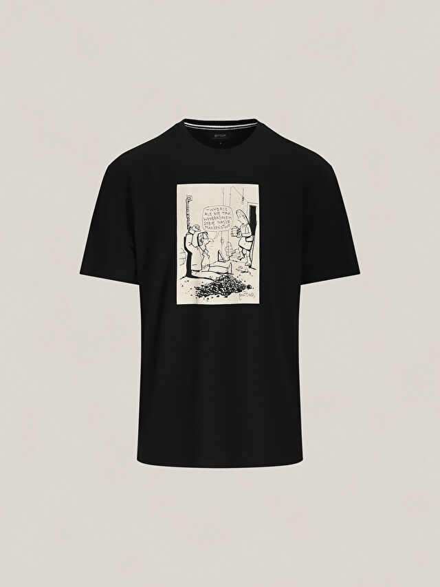 CZARNY T-SHIRT MLECZKO