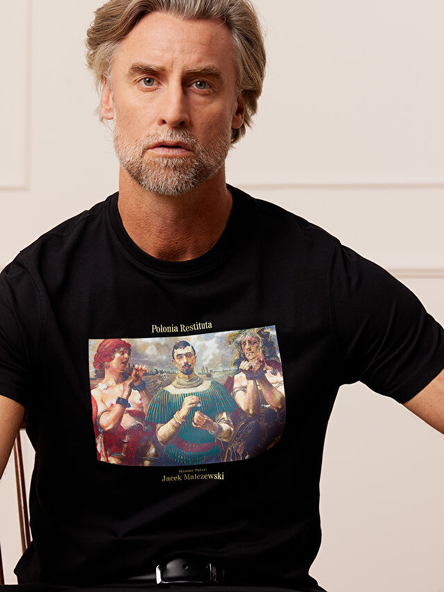 CZARNY T-SHIRT MALCZEWSKI