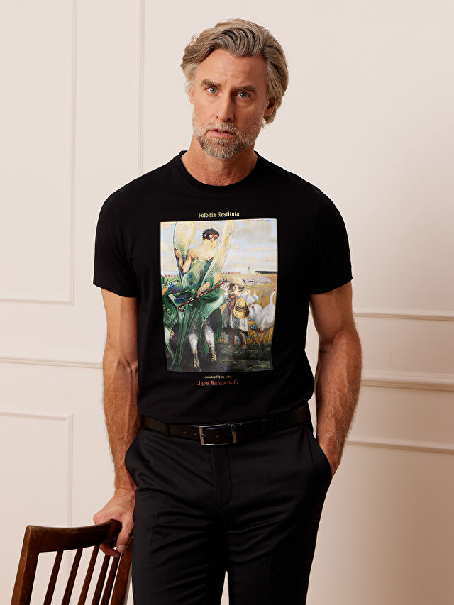 CZARNY T-SHIRT MALCZEWSKI