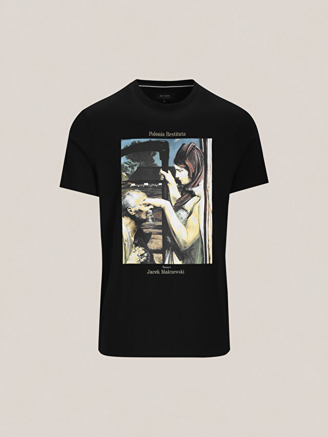 CZARNY T-SHIRT MALCZEWSKI