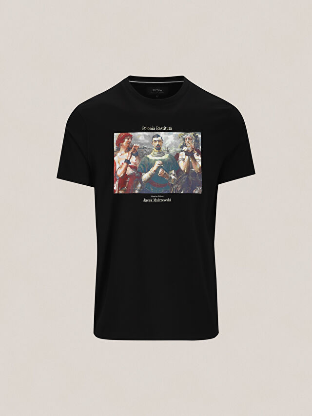 CZARNY T-SHIRT MALCZEWSKI