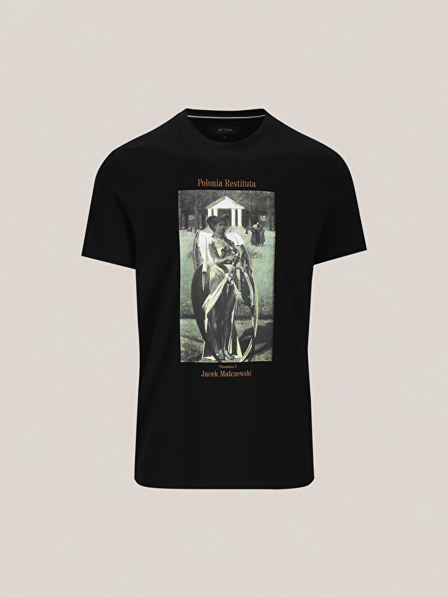 CZARNY T-SHIRT MALCZEWSKI