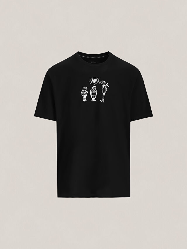 T-SHIRT CZARNY TYTUS, ROMEK I A'TOMEK