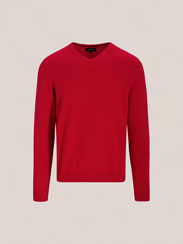 CZERWONY SWETER FOXFIELD