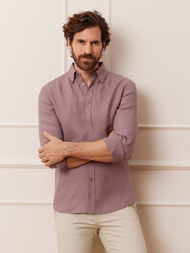 FIOLETOWA KOSZULA CAPRI DŁUGI REKAW