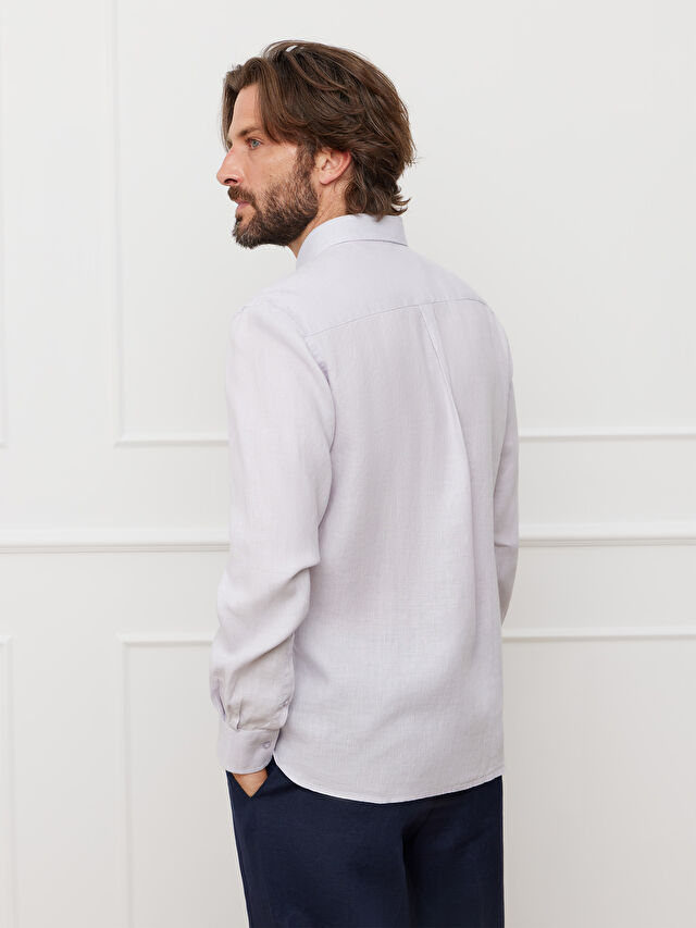 FIOLETOWA KOSZULA CAPRI DŁUGI RĘKAW