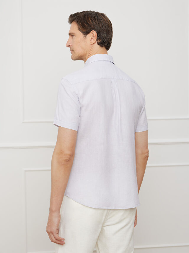 FIOLETOWA KOSZULA CAPRI KRÓTKI RĘKAW