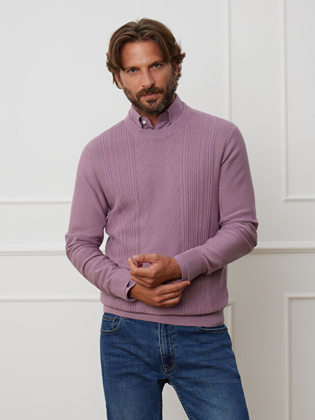 FIOLETOWY SWETER ANTON