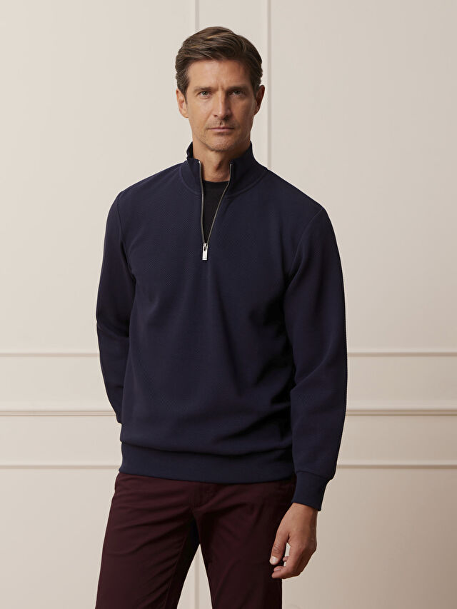 GRANATOWA BLUZA SHELVE