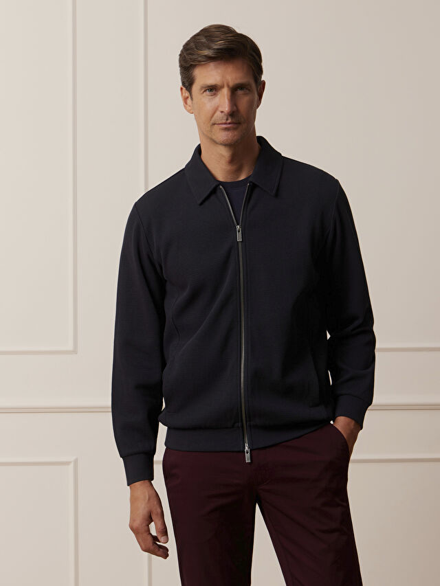 GRANATOWA BLUZA WORTHEN