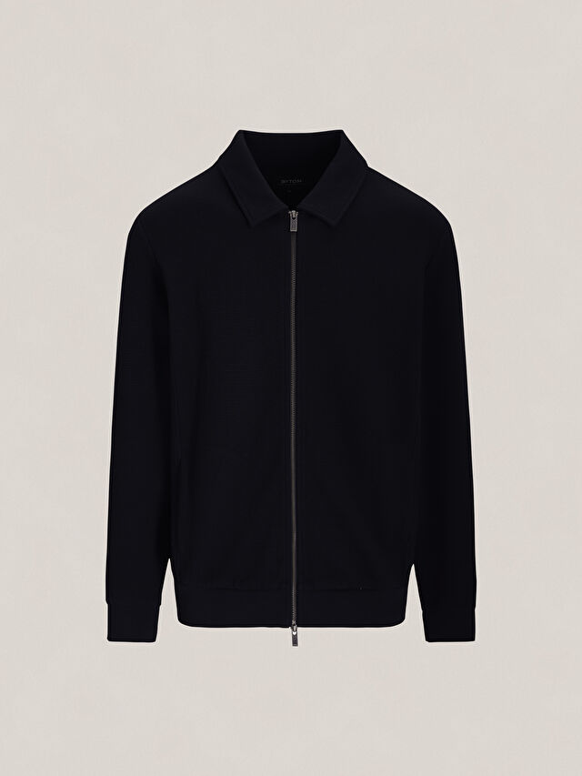 GRANATOWA BLUZA WORTHEN