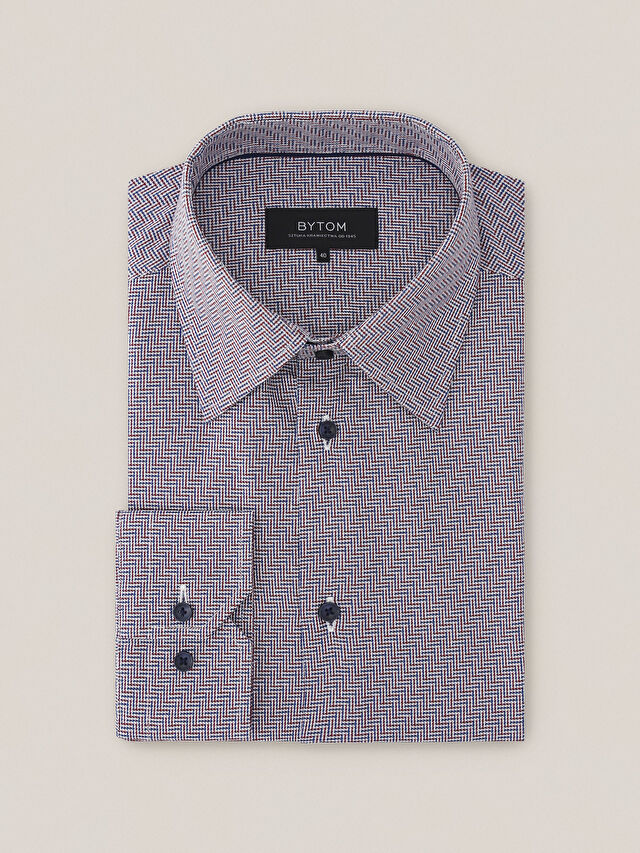 GRANATOWA KOSZULA HAGA DŁUGI RĘKAW