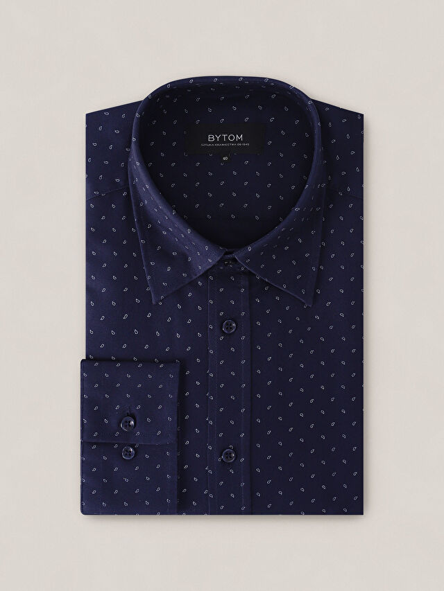 GRANATOWA KOSZULA CAPRI DŁUGI RĘKAW