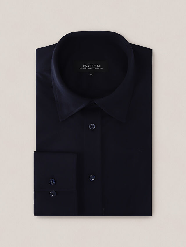 GRANATOWA KOSZULA CAPRI DŁUGI RĘKAW