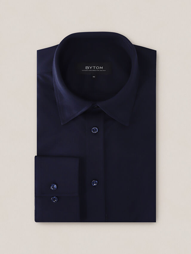 GRANATOWA KOSZULA CAPRI DŁUGI RĘKAW