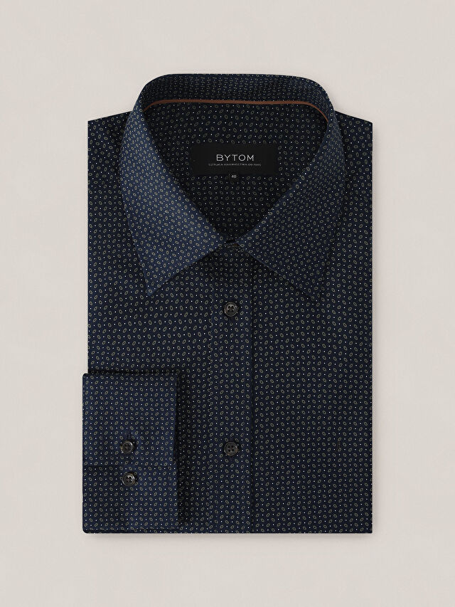 GRANATOWA KOSZULA HAGA DŁUGI RĘKAW