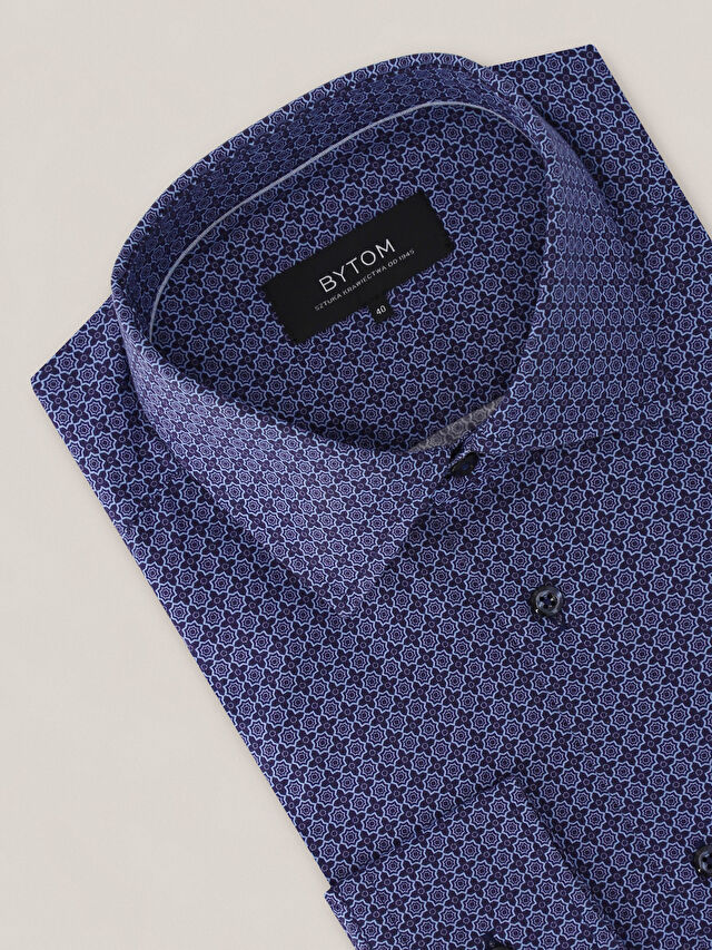 GRANATOWA KOSZULA ROMA DŁUGI RĘKAW