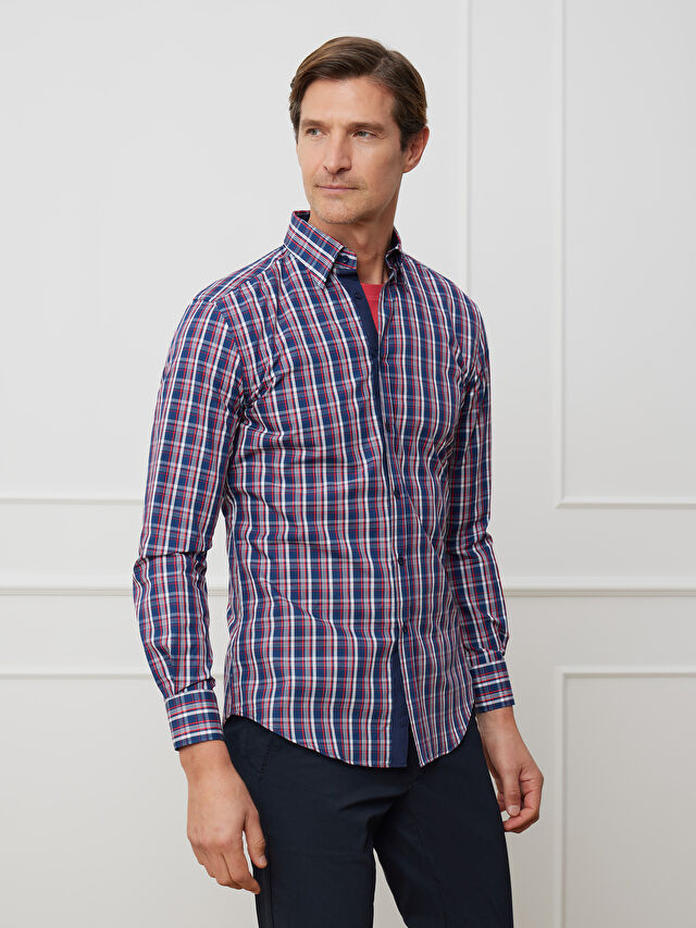 GRANATOWA KOSZULA CAPRI DŁUGI RĘKAW