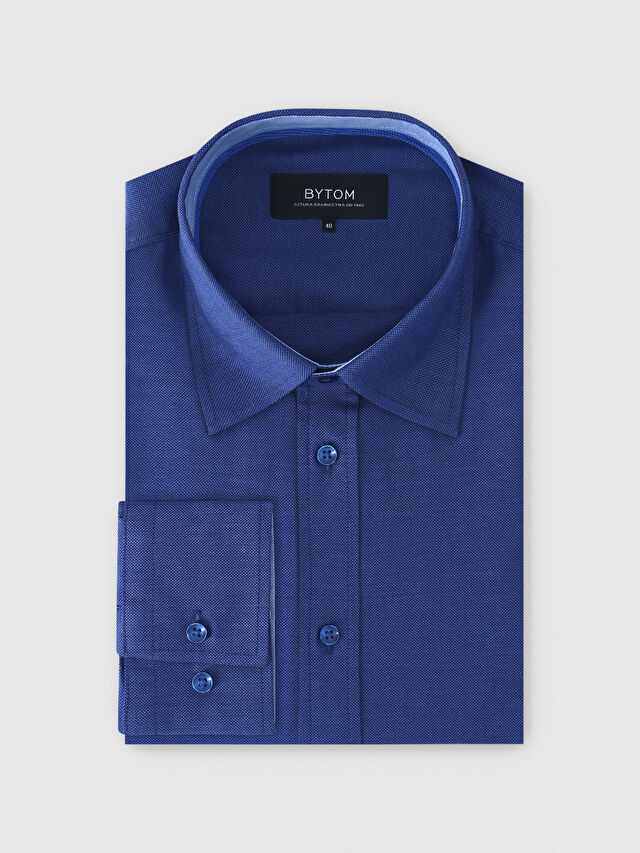 NIEBIESKA KOSZULA CAPRI DŁUGI RĘKAW